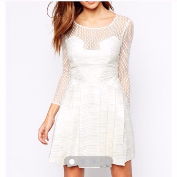 ASOS Dresses & Skirts - Mesh White/Silver Dress Bought From ASOS